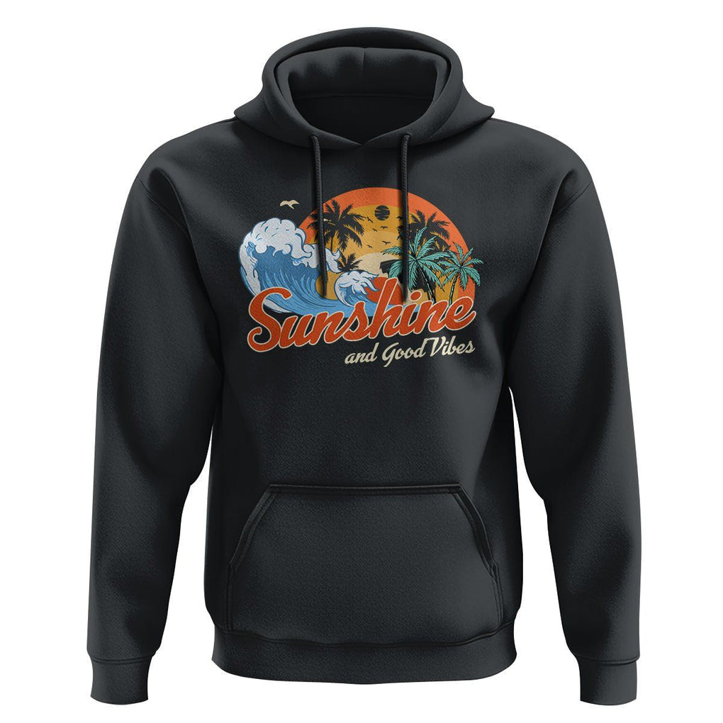 Beach Lover Hoodie Sunshine And Good Vibes Summer Vacation TS09 Black Print Your Wear