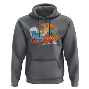 Beach Lover Hoodie Sunshine And Good Vibes Summer Vacation TS09 Charcoal Print Your Wear