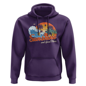 Beach Lover Hoodie Sunshine And Good Vibes Summer Vacation TS09 Purple Print Your Wear