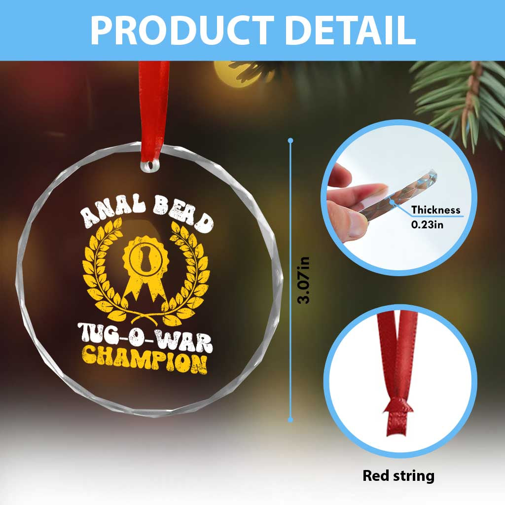 Bead Tug O War Champion Crystal Glass Ornament Funny Sarcastic Saying Weird Gag Gift TS10 Print Your Wear