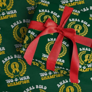 Bead Tug O War Champion Wrapping Paper Roll Funny Sarcastic Saying Weird Gag Gift TS10 Green Print Your Wear