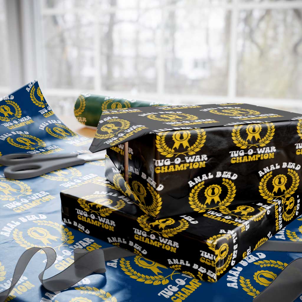 Bead Tug O War Champion Wrapping Paper Roll Funny Sarcastic Saying Weird Gag Gift TS10 Black Print Your Wear