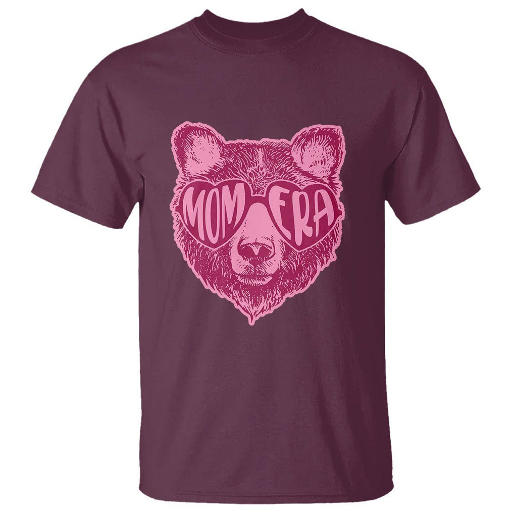 Bear Mom Era T Shirt Mother's Day Cool Mom Club Pink Mama TS02 Maroon Printyourwear