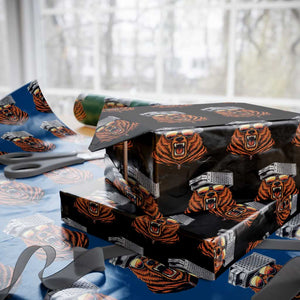 Bear With Cheese Grater Hat Wrapping Paper Roll Retro Foolball Fans TS10 Black Print Your Wear