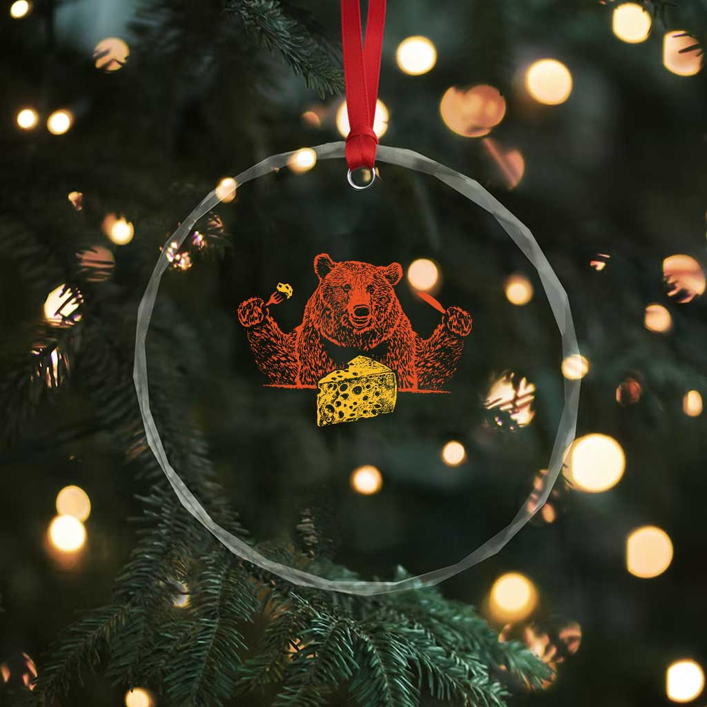 BF Crystal Glass Ornament Let's Eat Cheese Football Fans TS10 Print Your Wear