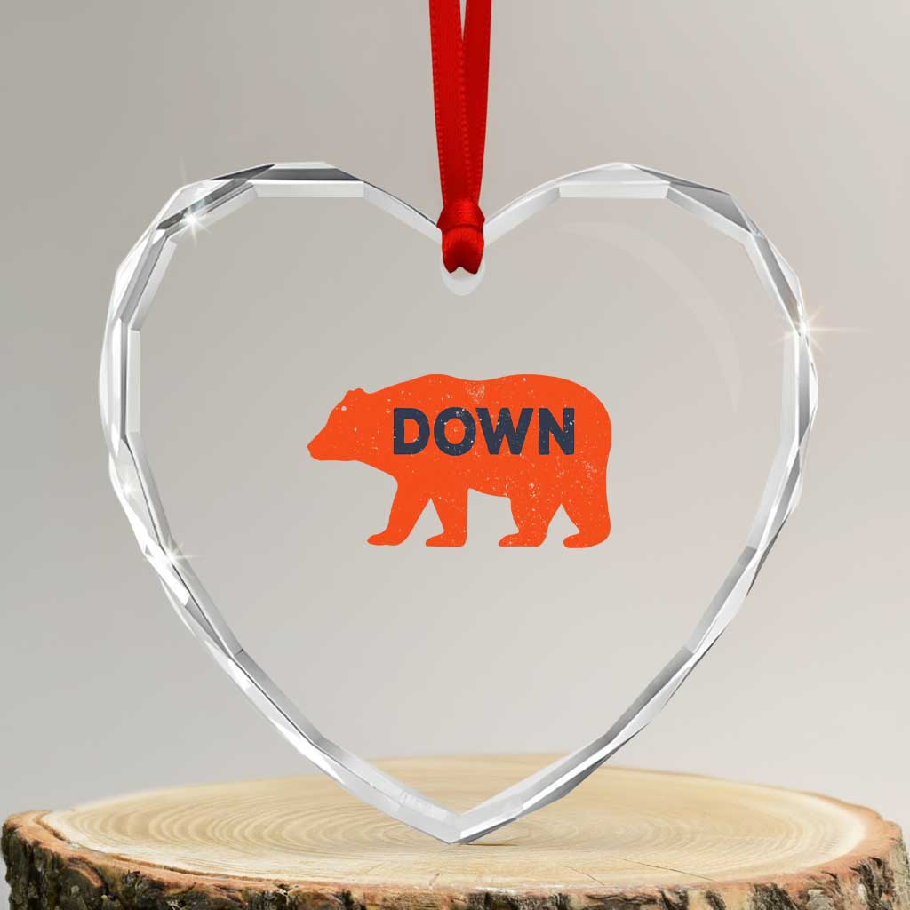 CFB Game Day Apparel Heart Crystal Glass Ornament Down Vintage Trendy TS10 Transparent Glass 3'' Heart Print Your Wear