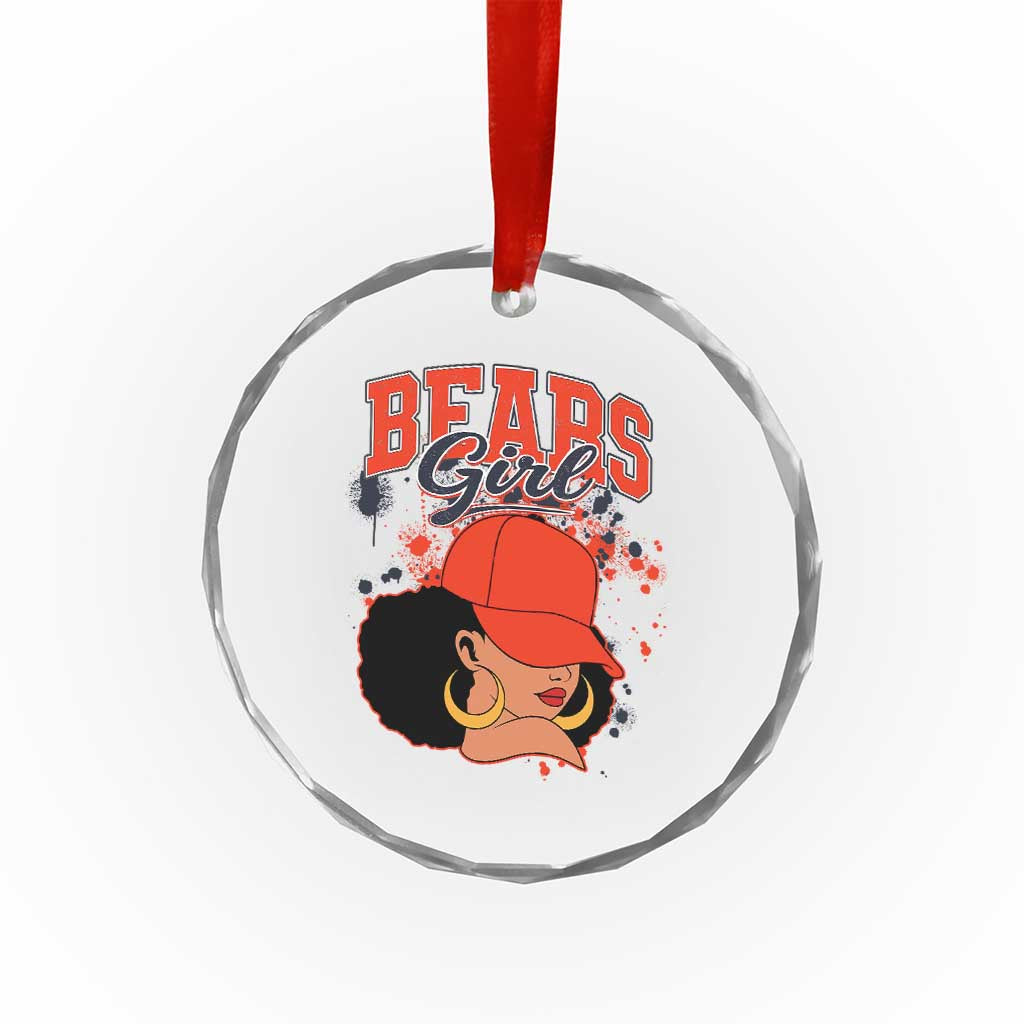 CFB Girl Crystal Glass Ornament Sports Fan Team Spirit Black Girls TS10 Print Your Wear