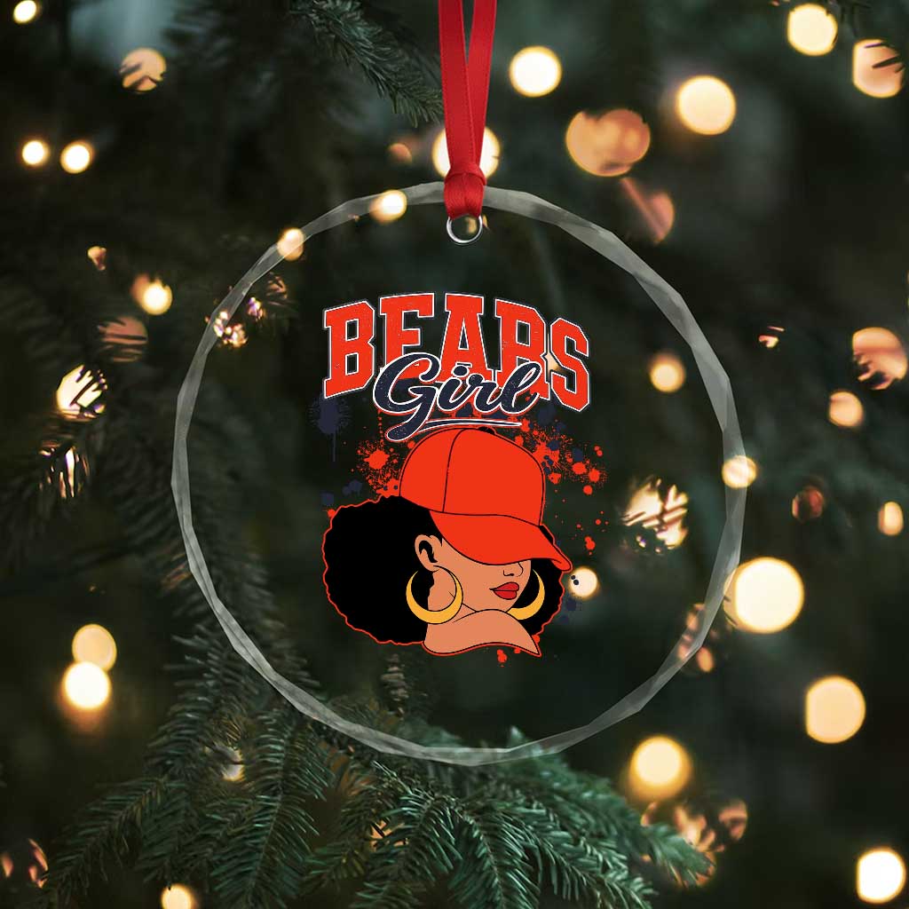 CFB Girl Crystal Glass Ornament Sports Fan Team Spirit Black Girls TS10 Print Your Wear