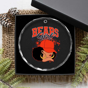 Bears Girl Crystal Glass Ornament Sports Fan Team Spirit Black Girls TS10 Print Your Wear