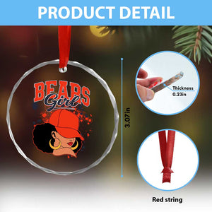 Bears Girl Crystal Glass Ornament Sports Fan Team Spirit Black Girls TS10 Print Your Wear