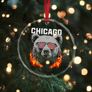 Bears Mascot Crystal Glass Ornament Vintage Retro Chicago - Print Your Wear