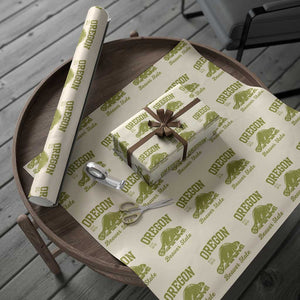 Beaver State Oregon Wrapping Paper Roll Est 1859 Vintage Flag TS02 Beige Print Your Wear