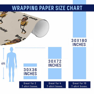 Bee Diddy Wrapping Paper Roll Dark Humor Internet Meme Brainrot Gen Z TS10 Print Your Wear