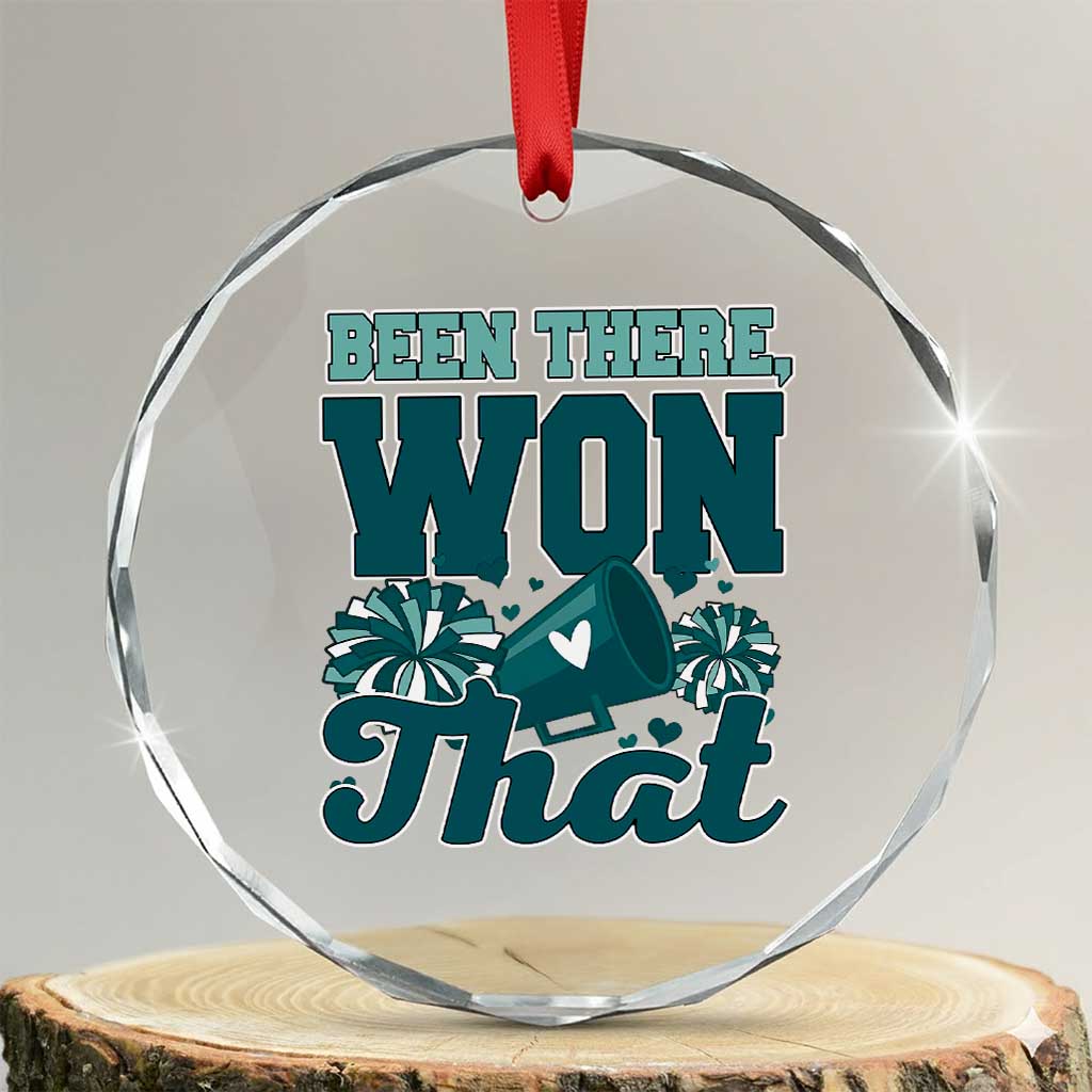 Been There Won That Cheer Spirit Crystal Glass Ornament Game Day Champions Sport Fans TS02 Transparent Glass 3'' Circle Print Your Wear