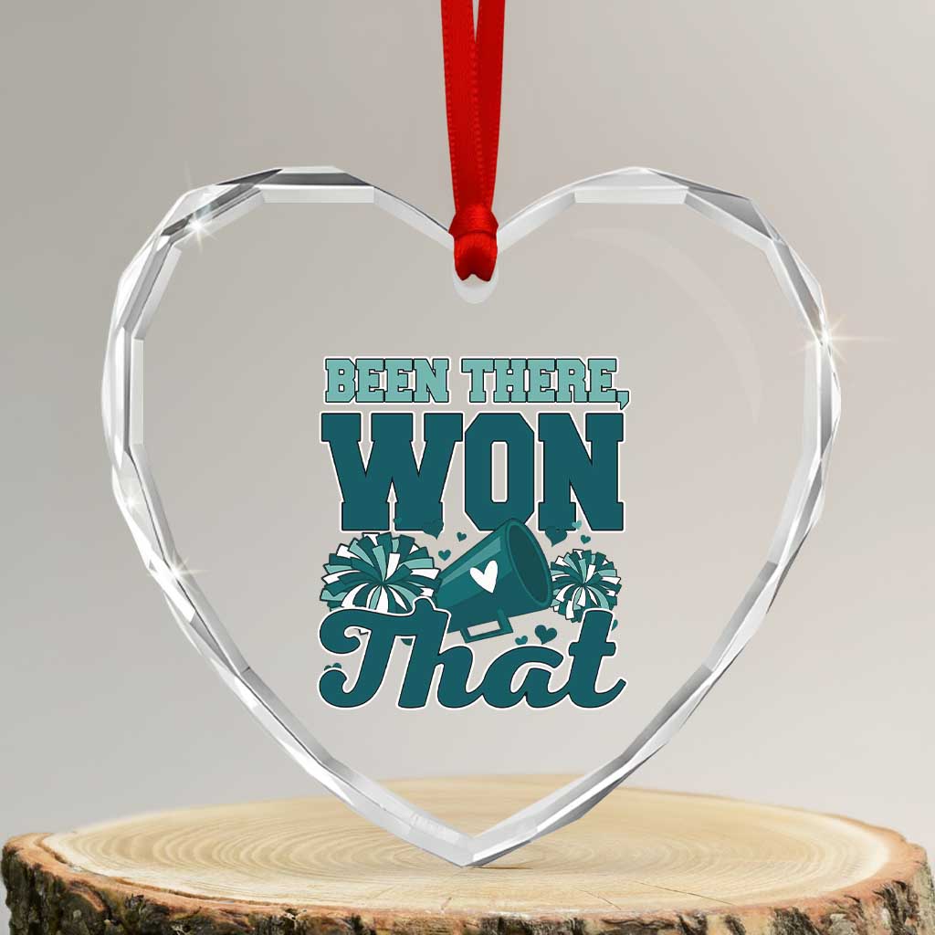 Been There Won That Cheer Spirit Heart Crystal Glass Ornament Game Day Champions Sport Fans TS02 Transparent Glass 3'' Heart Print Your Wear