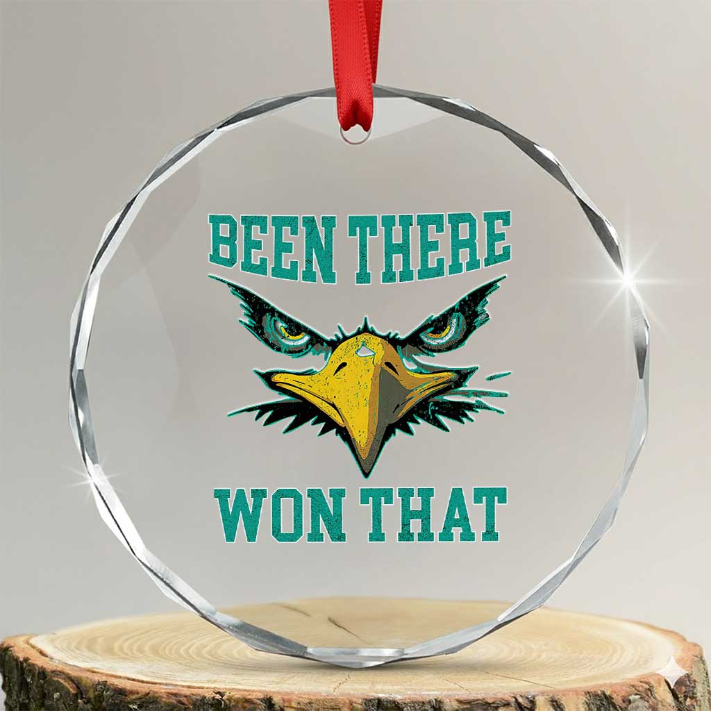 Been There Won That Crystal Glass Ornament Fierce Eagle Eyes TS02 Transparent Glass 3'' Circle Print Your Wear