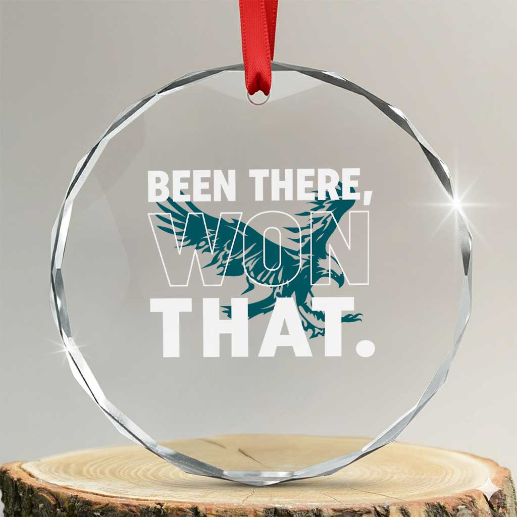 Been There Won That Crystal Glass Ornament Game Day Champions Sport Fans TS02 Transparent Glass 3'' Circle Print Your Wear