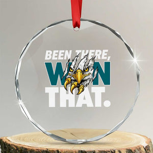 Been There Won That Fierce Eagle Crystal Glass Ornament Game Day Champions Sport Fans TS02 Transparent Glass 3'' Circle Print Your Wear