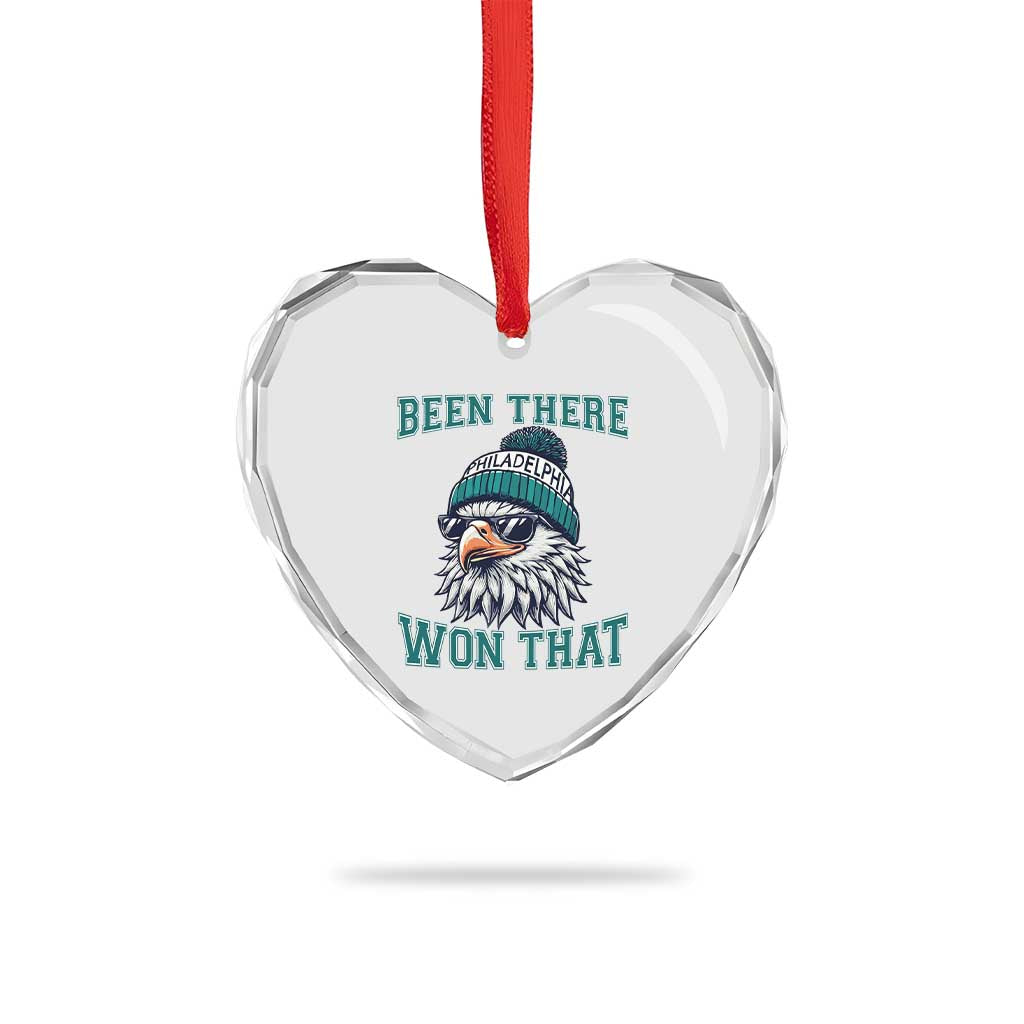 Been There Won That Fierce Eagle Graphic Heart Crystal Glass Ornament TS02 Print Your Wear