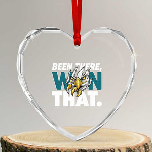 Been There Won That Fierce Eagle Heart Crystal Glass Ornament Game Day Champions Sport Fans TS02 Transparent Glass 3'' Heart Print Your Wear
