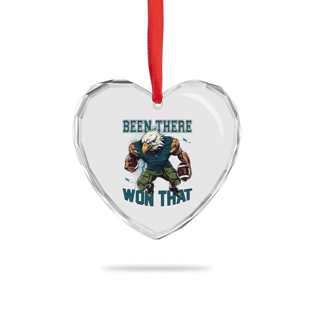 Been There Won That Fierce Football Graphic Heart Crystal Glass Ornament Game Day Champions Sport Fans TS02 Print Your Wear