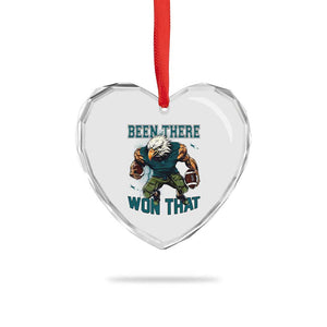 Been There Won That Fierce Football Graphic Heart Crystal Glass Ornament Game Day Champions Sport Fans TS02 Print Your Wear