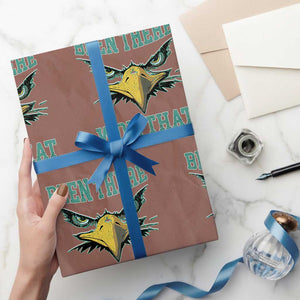 Been There Won That Wrapping Paper Roll Fierce Eagle Eyes TS02 Mocha Print Your Wear