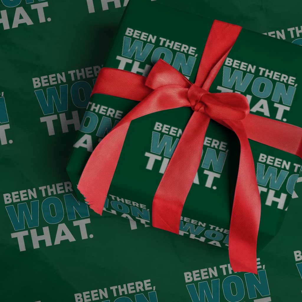 Been There Won That Wrapping Paper Roll Victory for Football Fans TS02 Green Print Your Wear