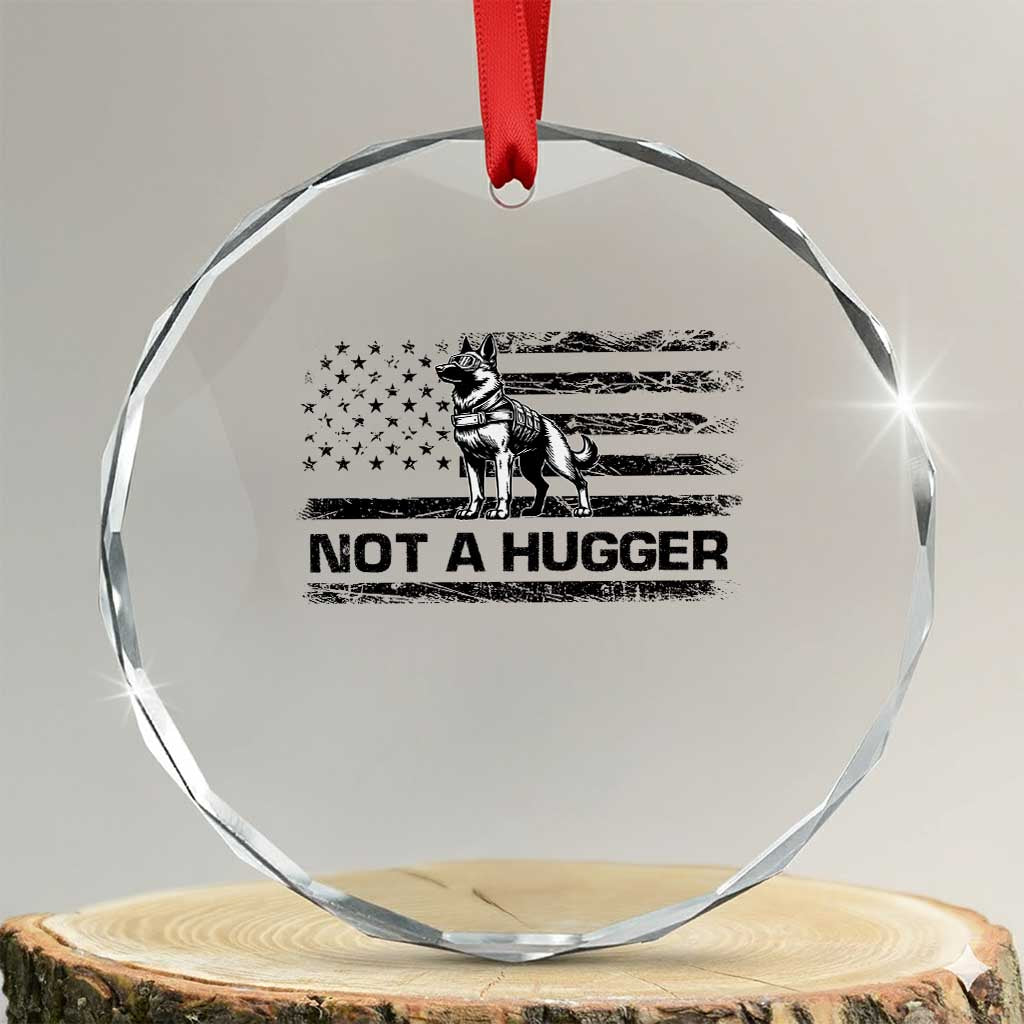 Belgian Malinois American Flag Crystal Glass Ornament K9 Dog Lovers German Shepherd TS10 Transparent Glass 3'' Circle Print Your Wear