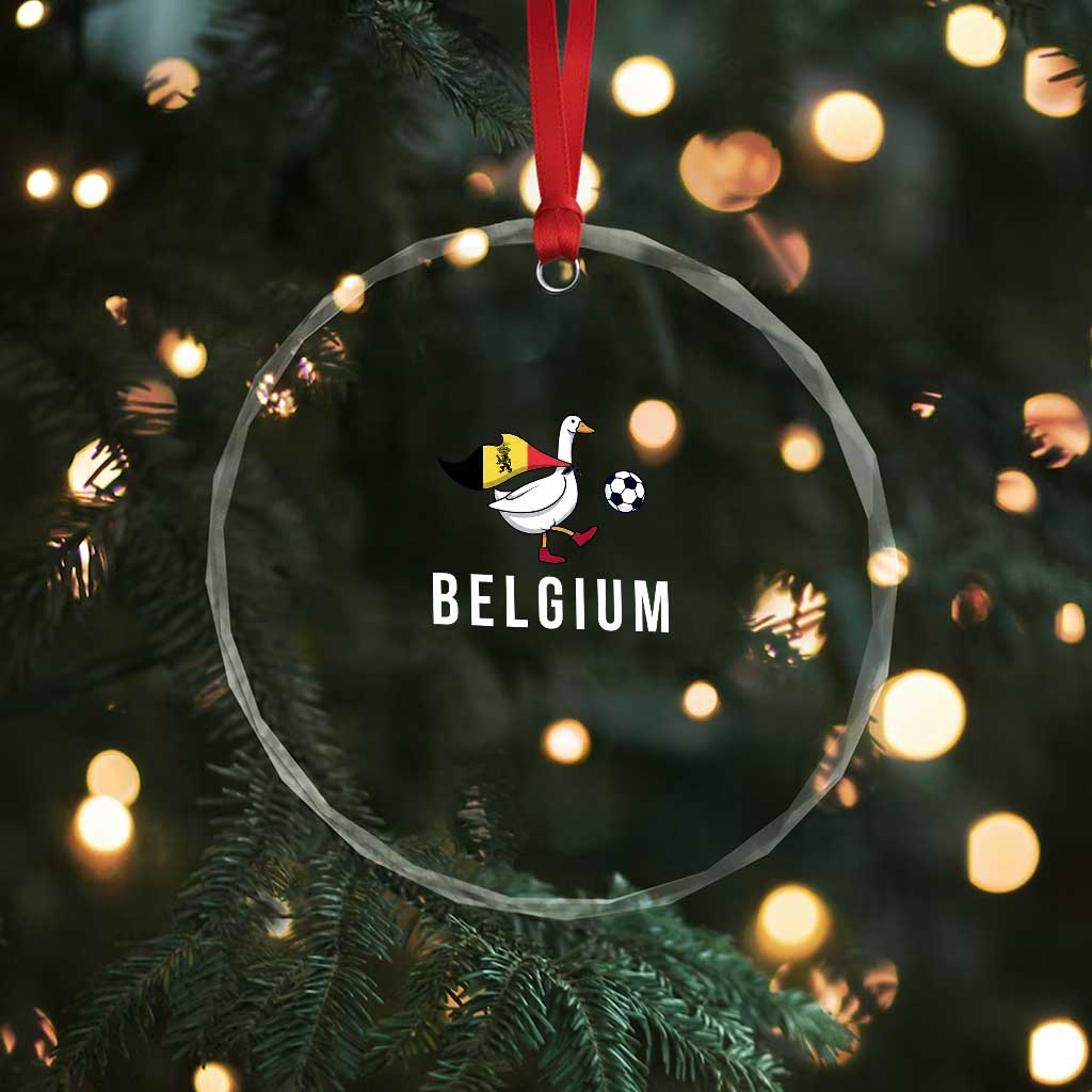 Belgium Football Crystal Glass Ornament Silly Goose Soccer Fan Support TS14 Print Your Wear