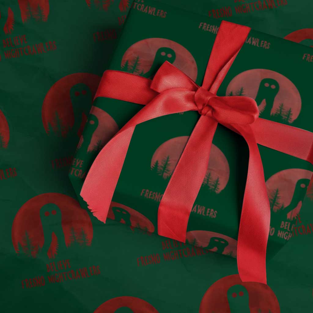 Believe In Fresno Nightcrawlers Wrapping Paper Roll California Cryptid Hunter Gift TS12 Green Print Your Wear