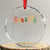 Believe Xmas Crystal Glass Ornament Santa Claus Reindeer Candy Cane Groovy Xmas TS02 Transparent Glass 3'' Circle Print Your Wear