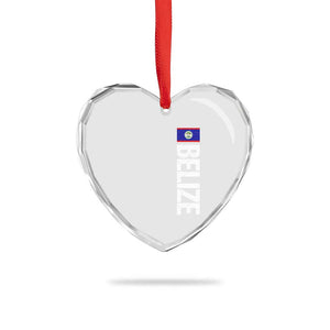 Belize Flag Heart Crystal Glass Ornament Distressed Central American Pride Heritage Gift TS10 Print Your Wear