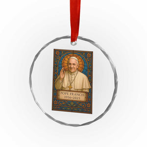 Beloved Pope Francis Crystal Glass Ornament 1936-2025 Memorial TS02 Print Your Wear