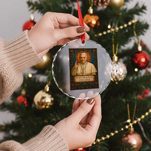 Beloved Pope Francis Crystal Glass Ornament 1936-2025 Memorial TS02 Print Your Wear