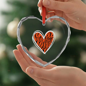 Bengal Tiger Heart Heart Crystal Glass Ornament Retro BFT Sports Fan Trendy Game Day Gift TS10 Print Your Wear