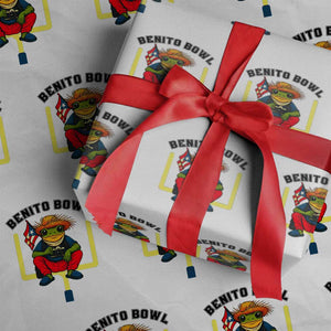 Benito Bowl Coquí Frog Football Wrapping Paper Roll Funny Puerto Rico Flag Game Day Music Fans TS02 White Print Your Wear