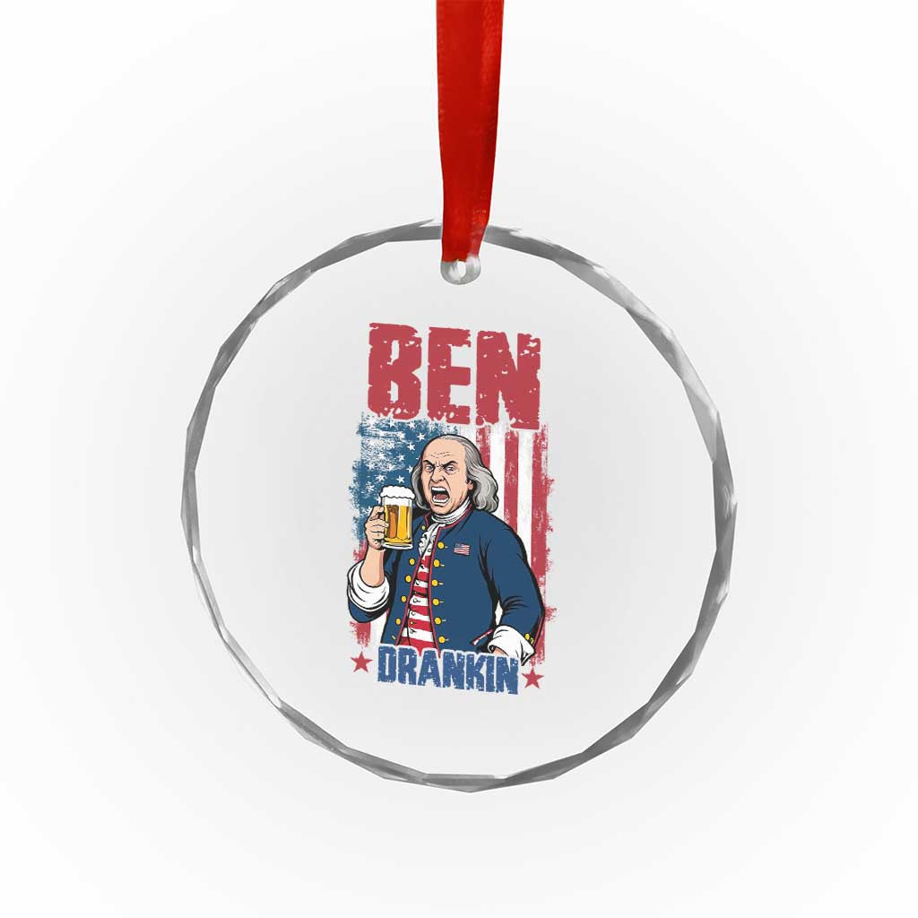 Benjamin Franklin Crystal Glass Ornament Funny Patriotic Founding Father TS12 Print Your Wear