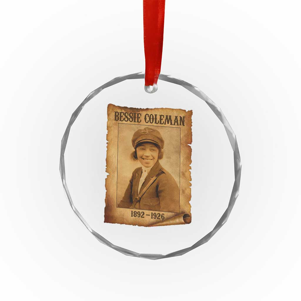 Bessie Coleman First African American Female Pilot Crystal Glass Ornament Black History TS10 Print Your Wear