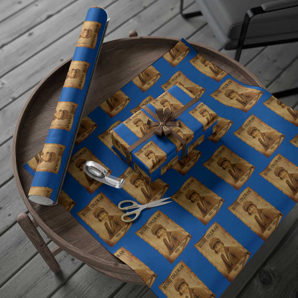 Bessie Coleman First African American Female Pilot Wrapping Paper Roll Black History TS10 Blue Print Your Wear