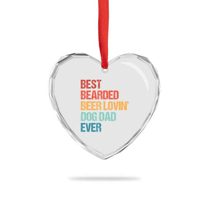 Best Bearded Beer Loving Dog Dad Ever Heart Crystal Glass Ornament Pet Lover Father's Day TS11 Print Your Wear