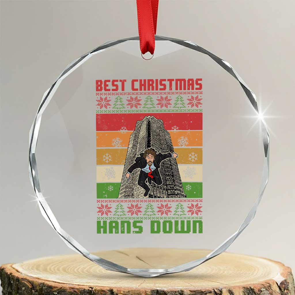 Best Christmas Hans Down Nakatomi 1988 Crystal Glass Ornament TS09 Transparent Glass 3'' Circle Print Your Wear