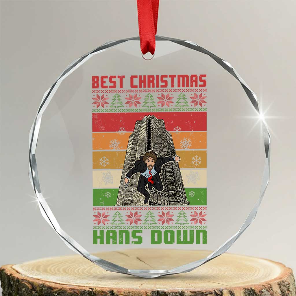Best Christmas Hans Down Nakatomi 1988 Crystal Glass Ornament TS09 Transparent Glass 3'' Circle Print Your Wear