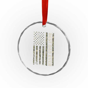 Best Dad Ever Crystal Glass Ornament Patriotic USA Flag 4th of July Camo American Flag Camouflage TS14 Print Your Wear