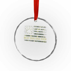 Best Dog Dad Ever Crystal Glass Ornament Camo American Flag USA Fathers Day Gift for Dog Lovers TS10 Print Your Wear