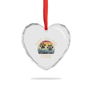 Best Dog Dad Ever Heart Crystal Glass Ornament Fathers Day Gift for Dog Lovers TS10 Print Your Wear