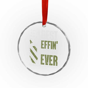 Best Effin Bonus Dad Ever Crystal Glass Ornament Step Dad Gun American Flag TS10 Print Your Wear