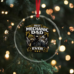 Best Mechanic Dad Ever Crystal Glass Ornament Auto Repair Fathers Day Graphic TS12 Print Your Wear