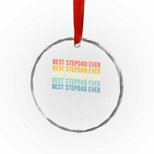 Best Stepdad Ever Crystal Glass Ornament Funny Retro Stepdad Bonus Dad TS10 Print Your Wear