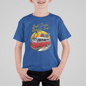 Best Travel Buddy Ever T Shirt For Kid Vintage Beach Van Summer Vacation TS11 Royal Blue Print Your Wear